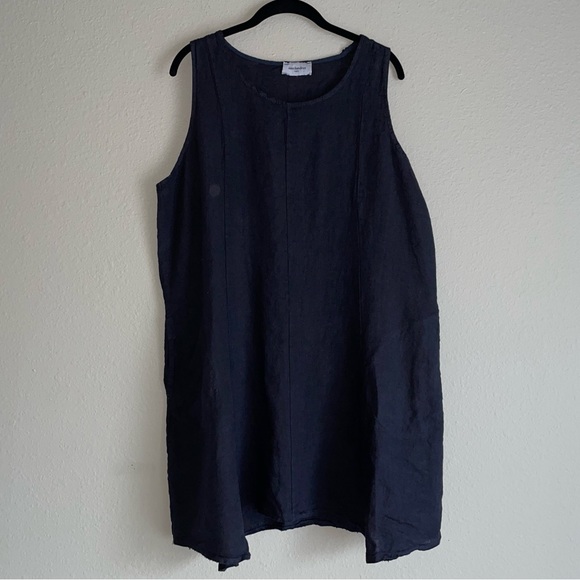 Nina Kendosa Paris Eggplant Purple Melissa Linen Mini Dress One Size - Picture 6 of 9